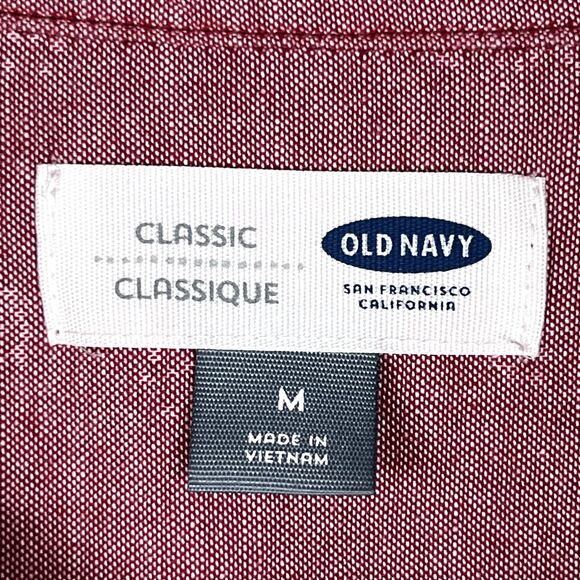 Old Navy Sz M Pink Flower Power Long Sleeve Button Down Shirt Pocket Cotton - Picture 6 of 11